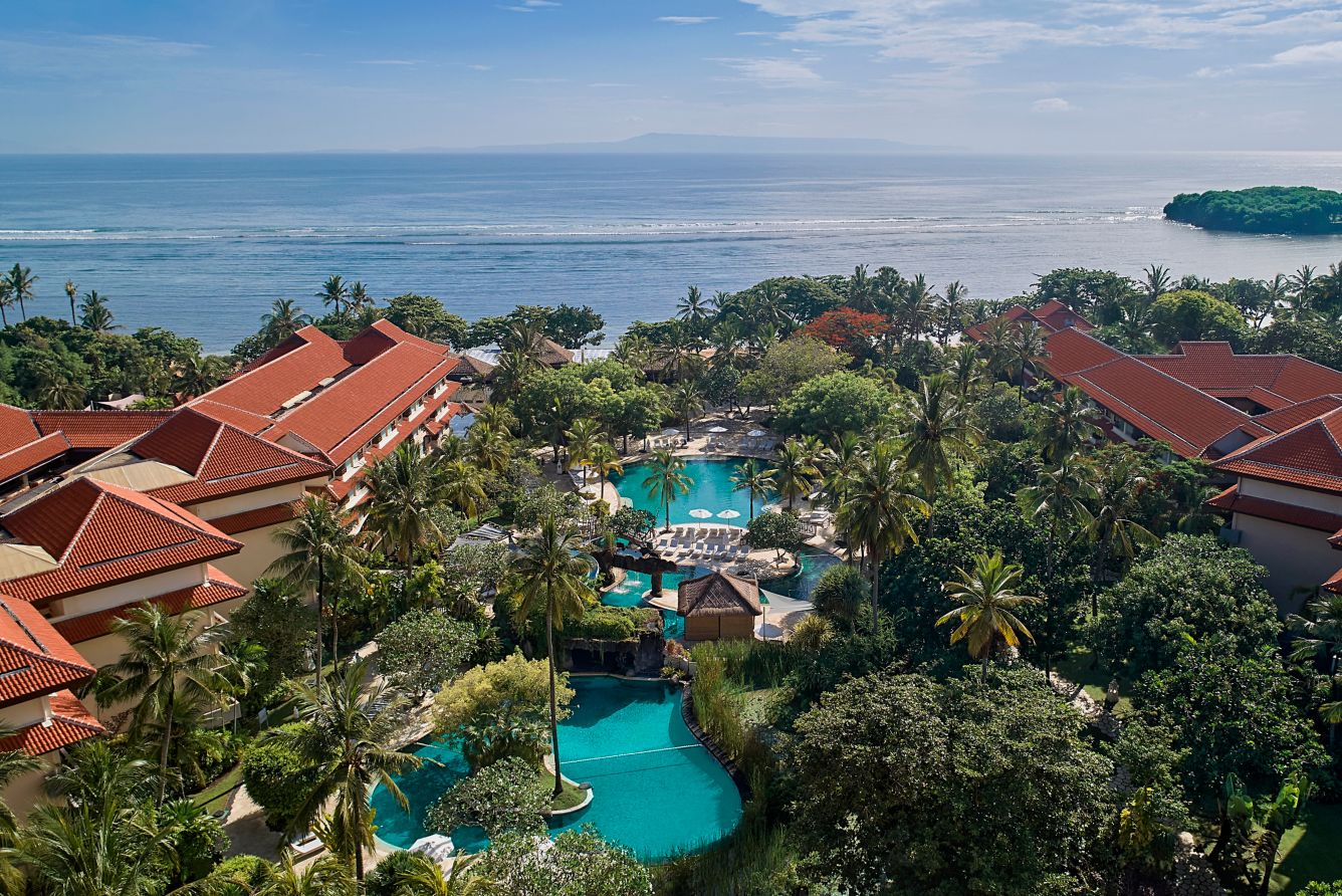 Pools, gardens, and beachfront setting at The Westin Resort Nusa Dua Bali