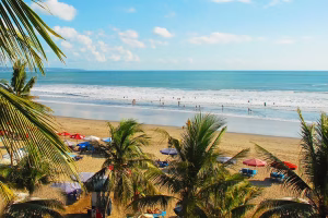 Crowded Legian Beach